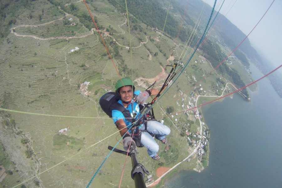 Solo Paragliding Pokhara